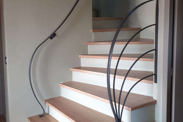 Rampe d’escalier soudé -Modèle ”Flora”
